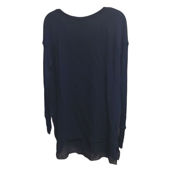 Rag & Bone Navy Blue Daria Layered Silk Tunic Top - Picture 6 of 10